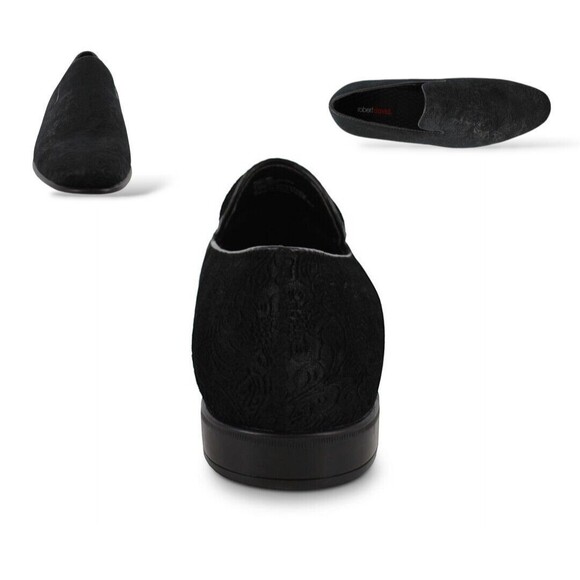 Embossed Slipon Damask Loafer Calypso Loafer Shoes Youth Size 12M Black #466157 - Picture 2 of 11